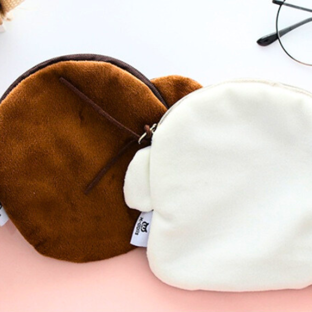 KOREA CREATIVE HARAJUKU STAR WANG CLOTH PURSE PLUSH DOG CHANGE BAG HAND BAGFAN