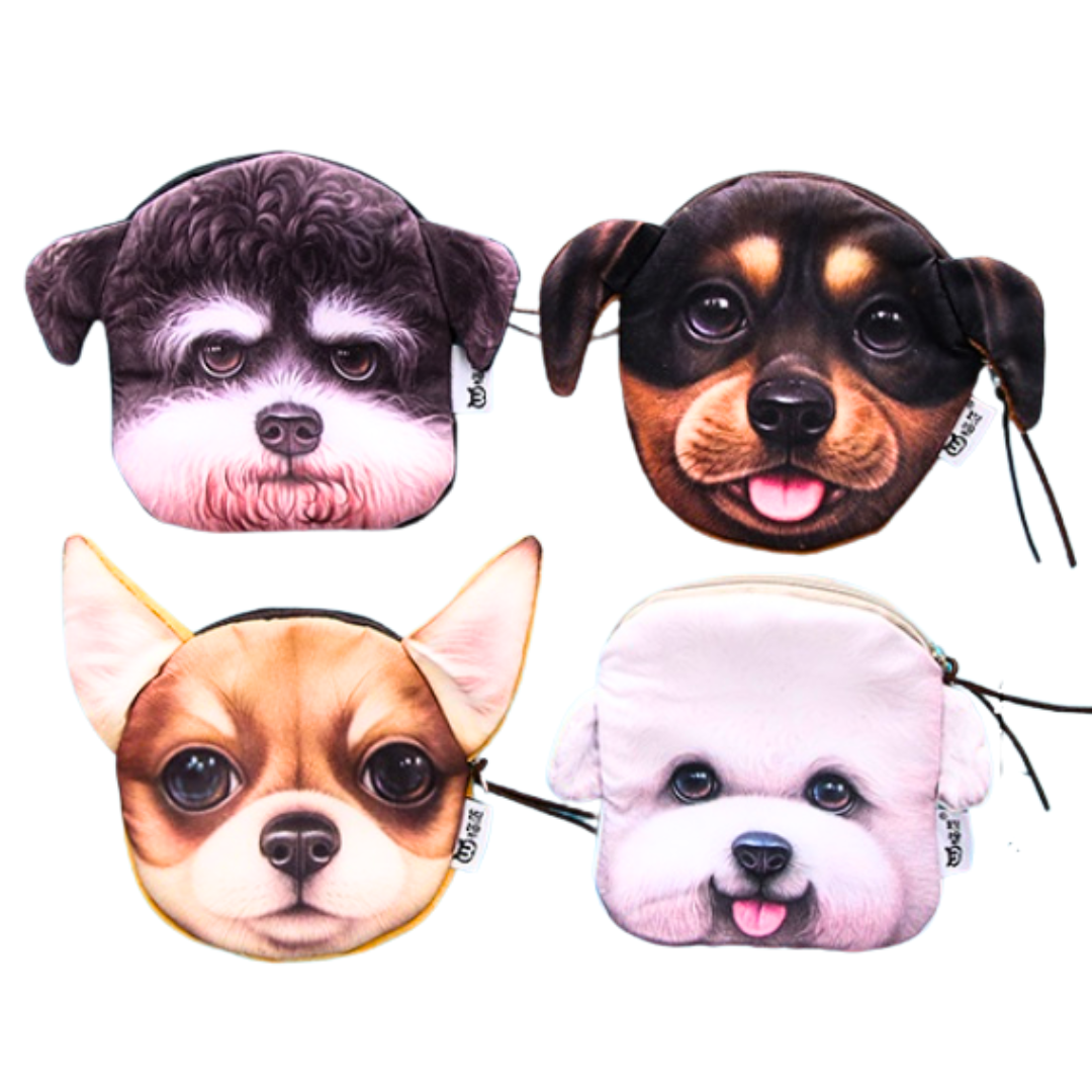 KOREA CREATIVE HARAJUKU STAR WANG CLOTH PURSE PLUSH DOG CHANGE BAG HAND BAGFAN
