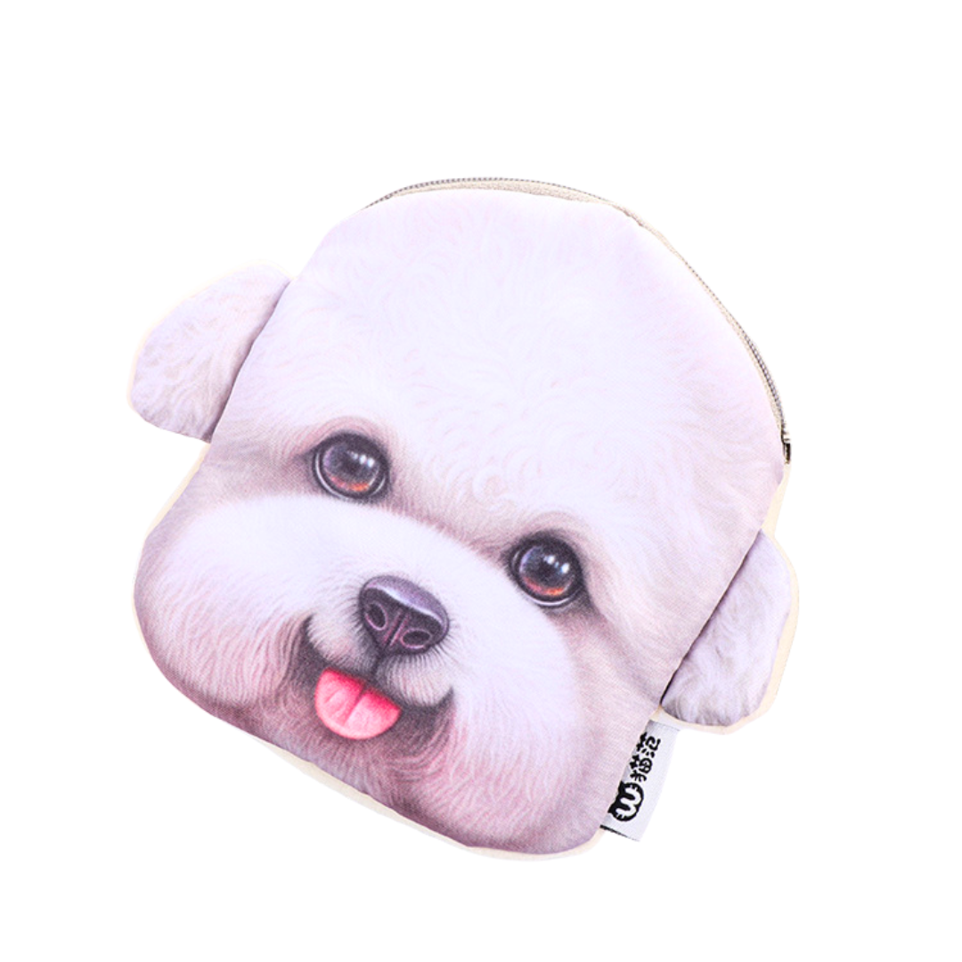 KOREA CREATIVE HARAJUKU STAR WANG CLOTH PURSE PLUSH DOG CHANGE BAG HAND BAGFAN