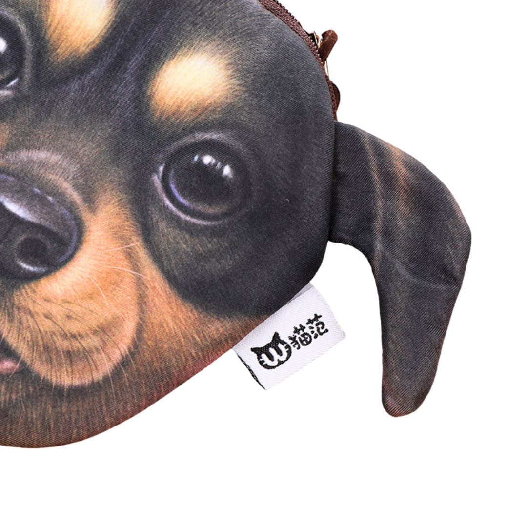 KOREA CREATIVE HARAJUKU STAR WANG CLOTH PURSE PLUSH DOG CHANGE BAG HAND BAGFAN